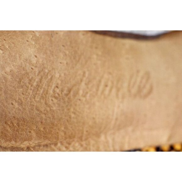 Madewell REMI BROWN PINK GENUINE LEATHER SNAKE EMBOSSED FLAT MULE SHOES SIZE 9 - Picture 12 of 13